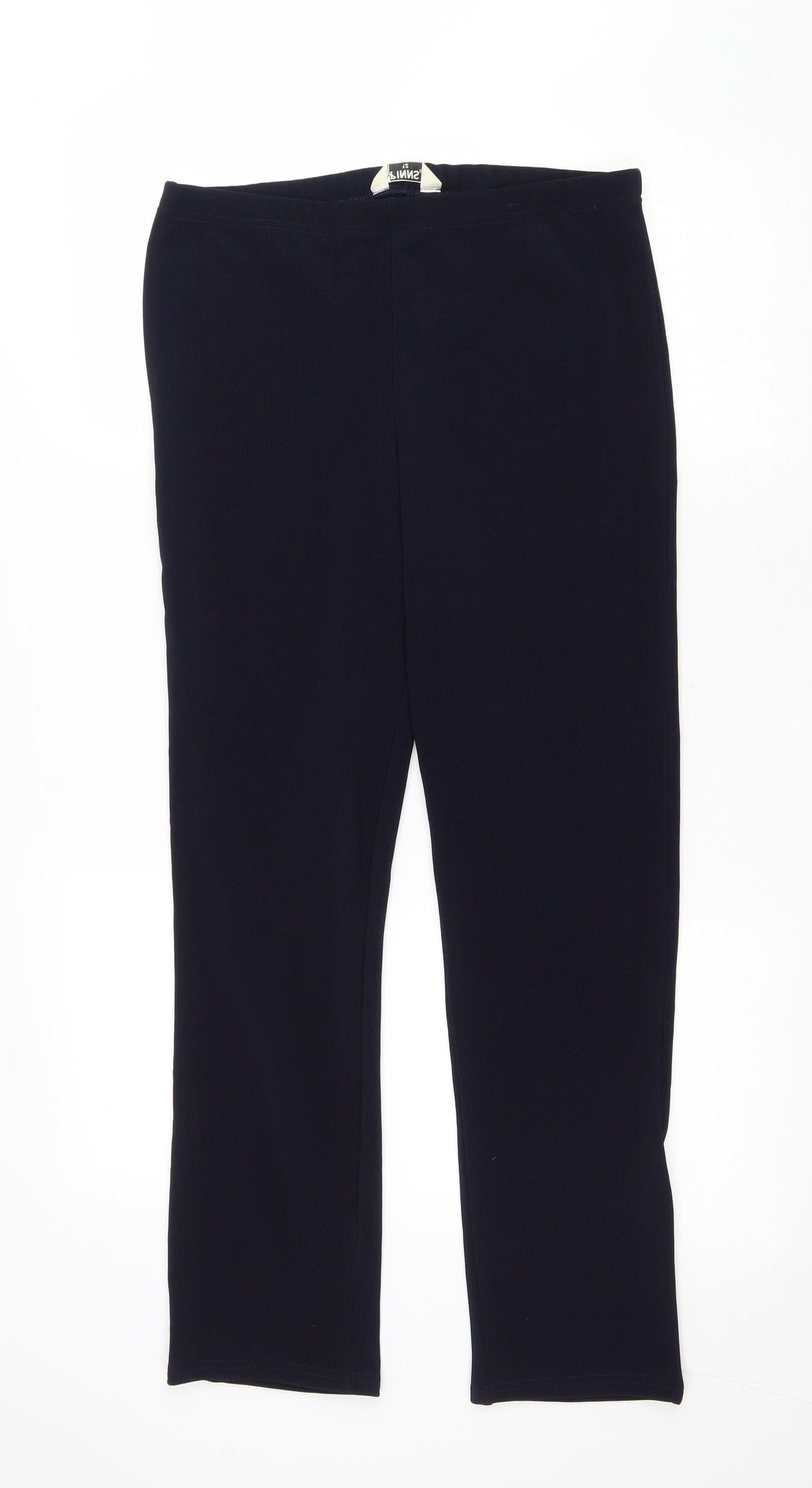 Pinns Womens Blue Polyester Jogger Trousers Size 12 L28 in Regular Drawstring