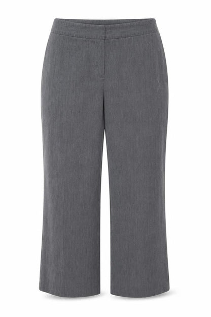 Womens UK Size 18 Mia Moda Regular Fit Cropped Grey Trousers