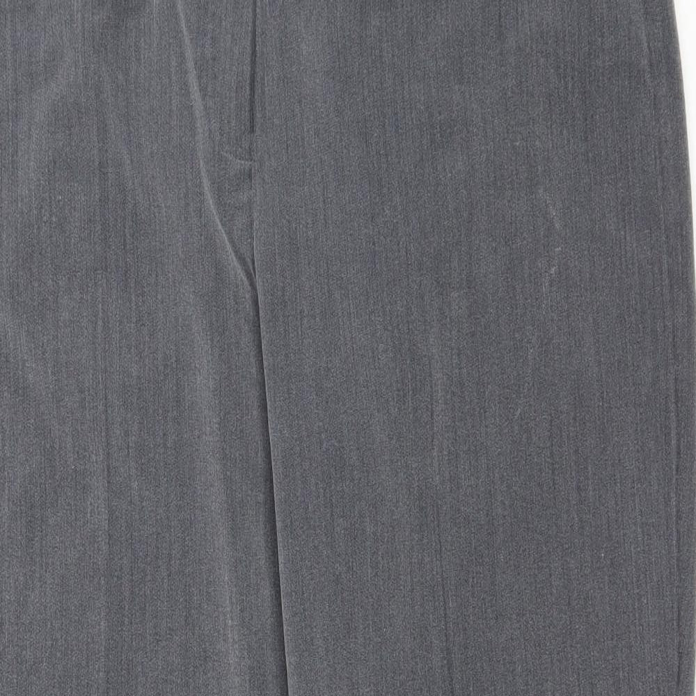 Womens UK Size 18 Mia Moda Regular Fit Cropped Grey Trousers