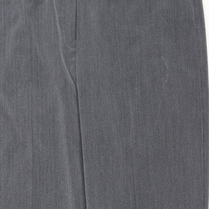 Womens UK Size 18 Mia Moda Regular Fit Cropped Grey Trousers