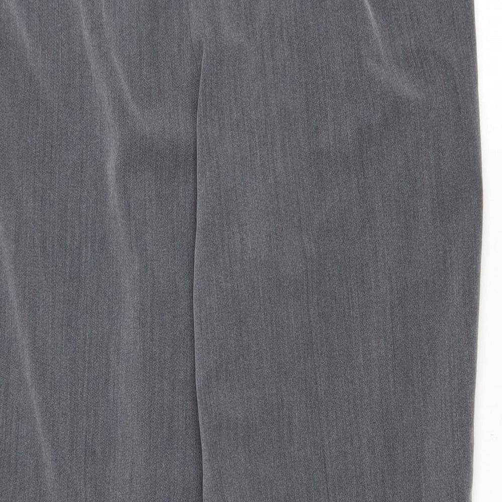 Womens UK Size 18 Mia Moda Regular Fit Cropped Grey Trousers