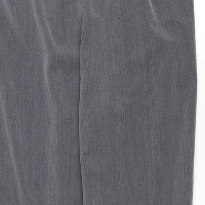 Womens UK Size 18 Mia Moda Regular Fit Cropped Grey Trousers