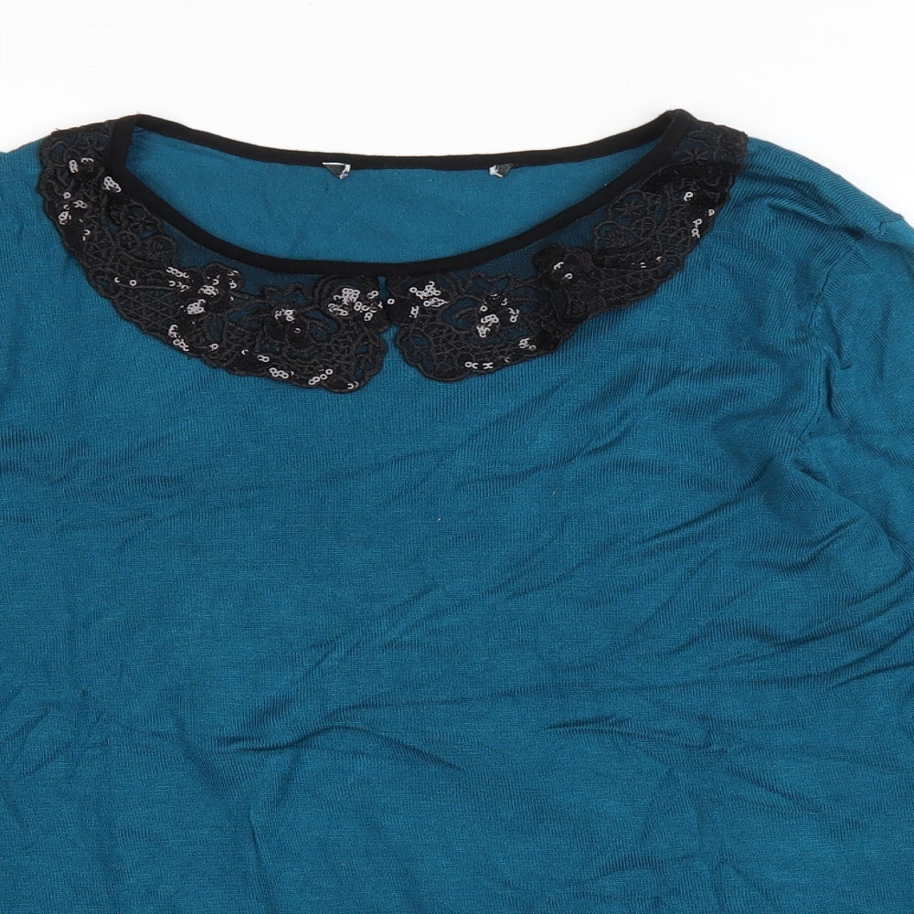 Womens UK Size 16 Preworn Blue Pullover Jumper