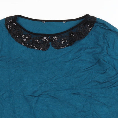 Womens UK Size 16 Preworn Blue Pullover Jumper