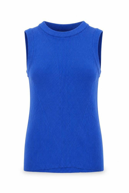 Womens UK Size 6 Marks and Spencer Blue Vest Jumper