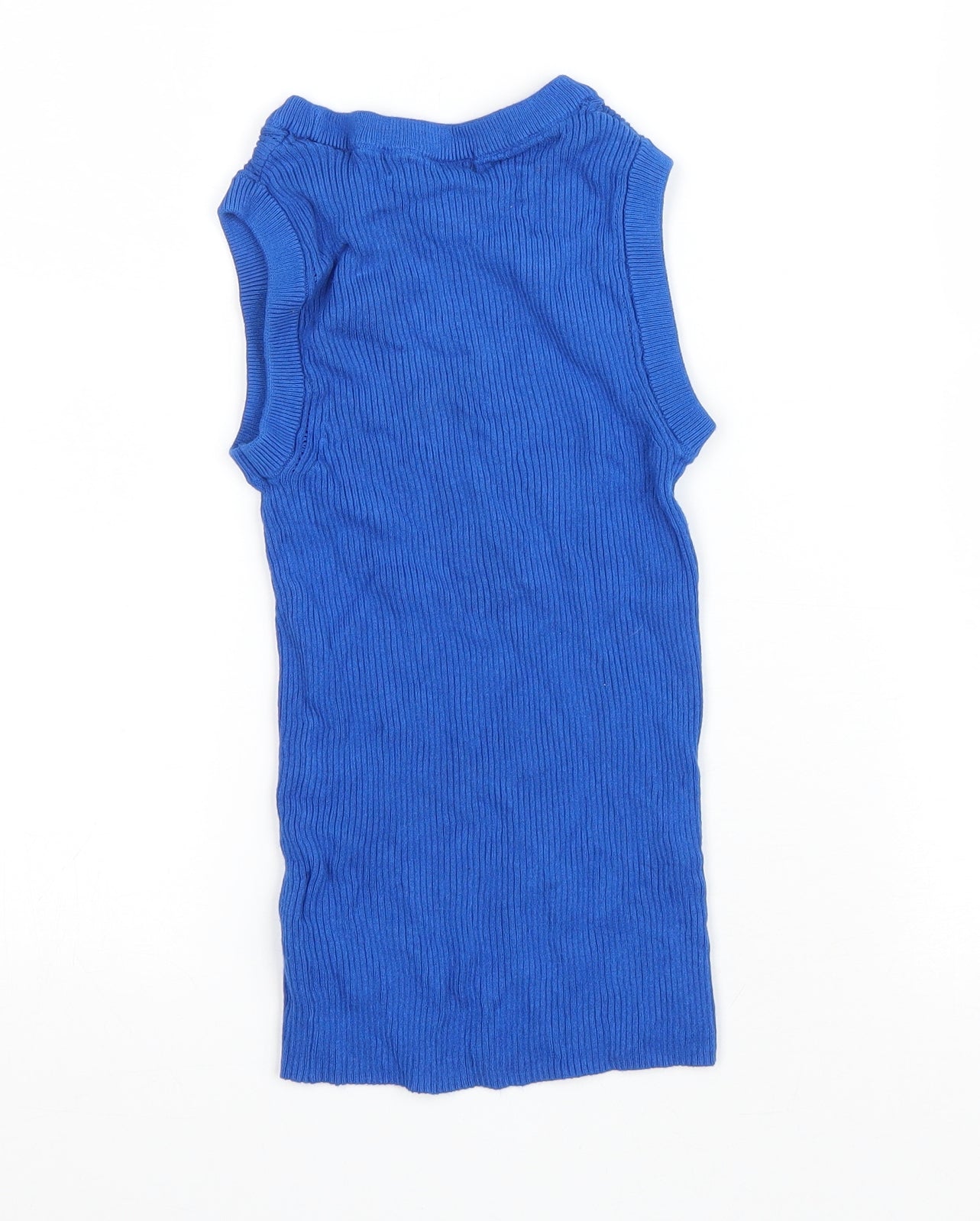 Womens UK Size 6 Marks and Spencer Blue Vest Jumper