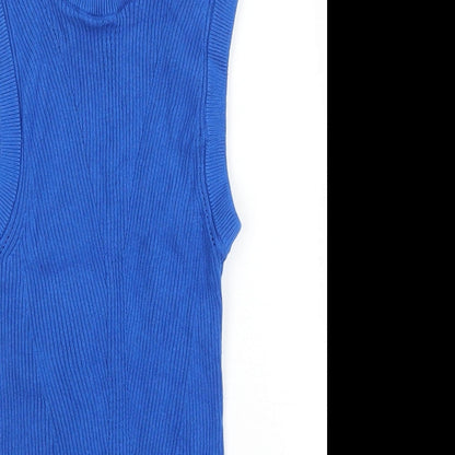 Womens UK Size 6 Marks and Spencer Blue Vest Jumper