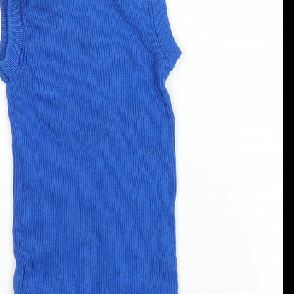 Womens UK Size 6 Marks and Spencer Blue Vest Jumper