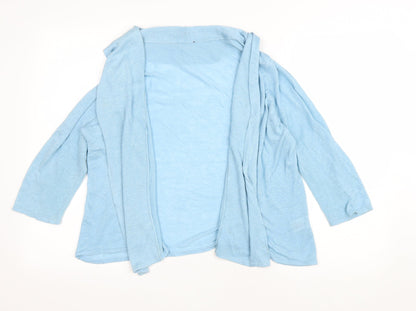 Womens UK Size L Preworn Blue Cardigan Jumper