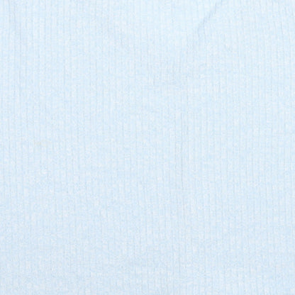 TU Womens Blue V-Neck Viscose Pullover Jumper Size 12