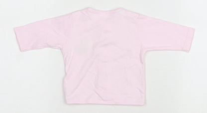 Just Too Cute Baby Pink Cotton Cardigan Jumper Size 0-3 Months Snap - Little one