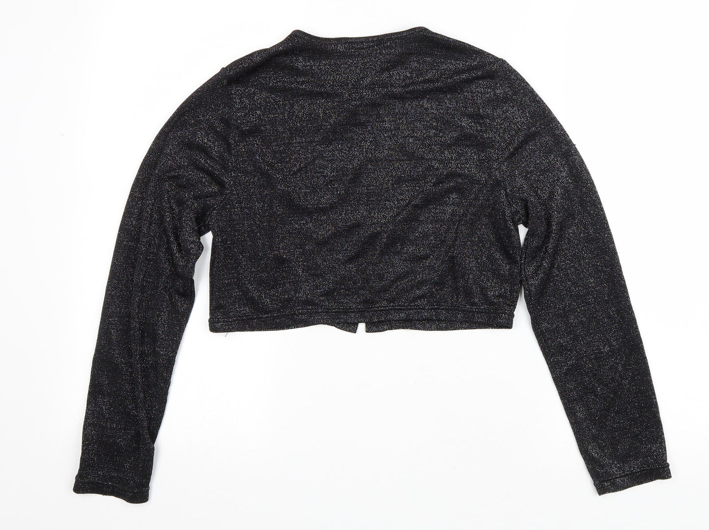 Kit Womens Silver Scoop Neck Polyamide Shrug Jumper Size 12