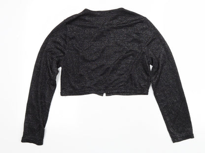 Kit Womens Silver Scoop Neck Polyamide Shrug Jumper Size 12