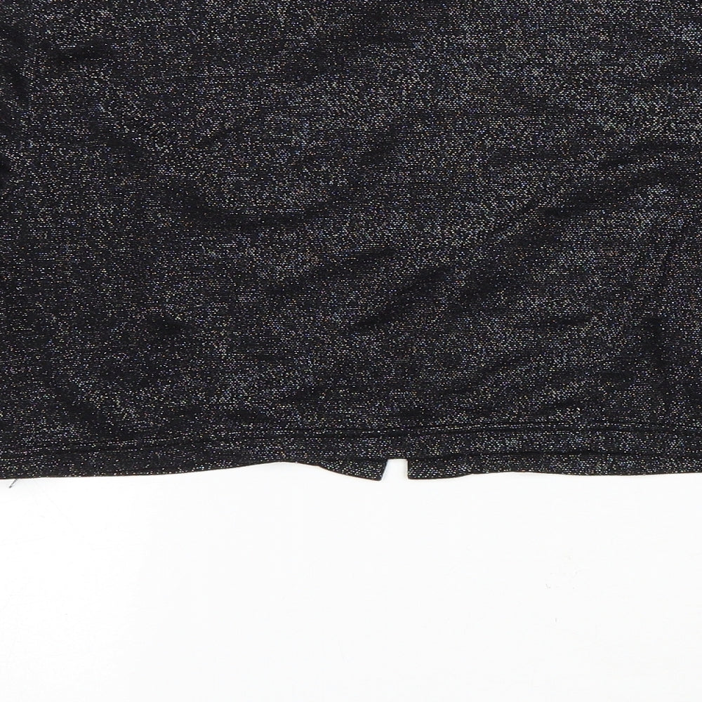 Kit Womens Silver Scoop Neck Polyamide Shrug Jumper Size 12
