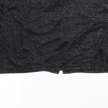 Kit Womens Silver Scoop Neck Polyamide Shrug Jumper Size 12