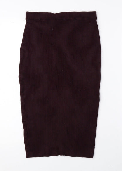 H&M Womens Red Polyester Peasant Skirt Size S