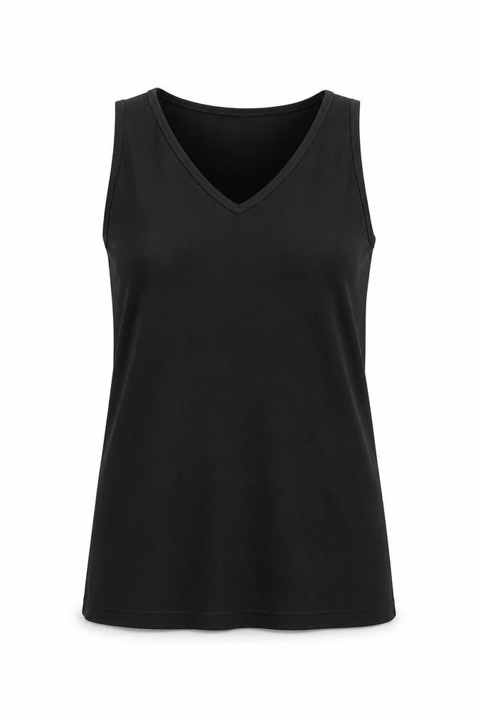 ASOS Womens Black Polyester Basic Tank Size 8 Round Neck
