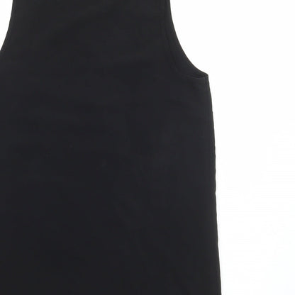 ASOS Womens Black Polyester Basic Tank Size 8 Round Neck