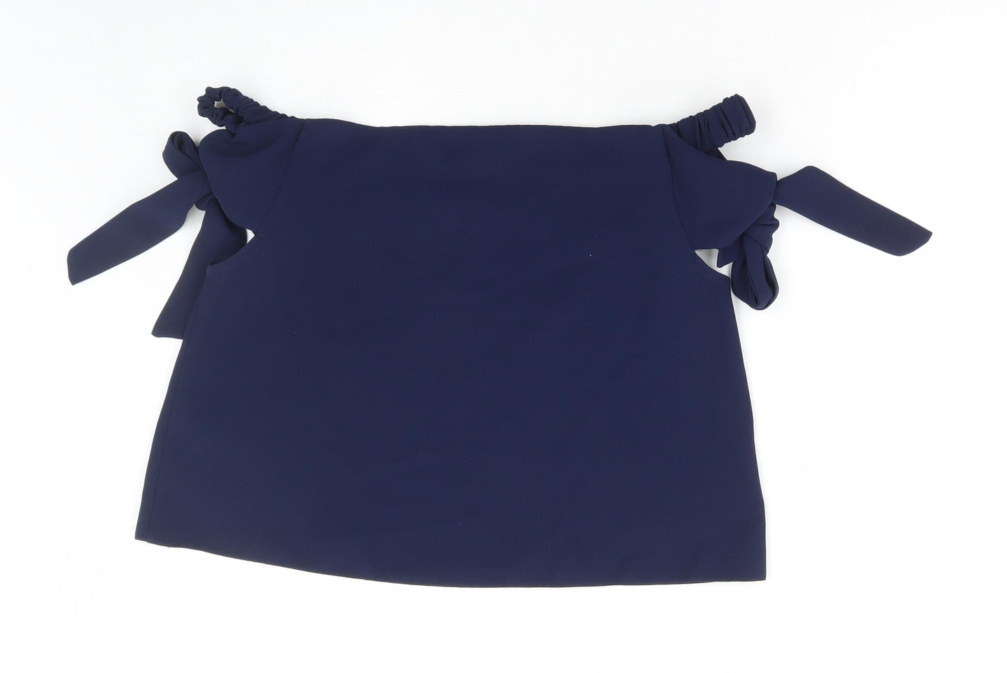 Womens UK Size 10 Topshop Blue Basic Blouse
