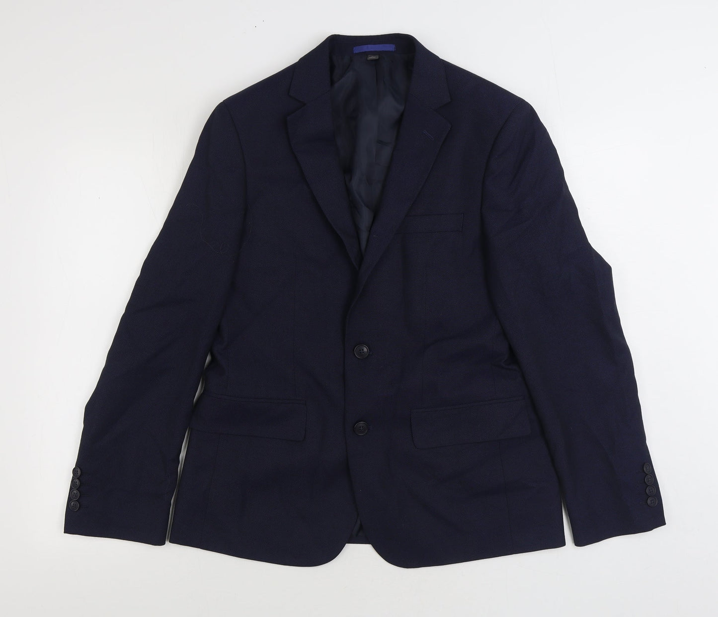 Marks and Spencer Mens Blue Polyester Jacket Suit Jacket Size 38