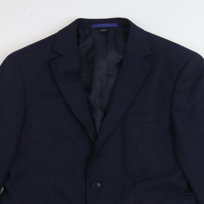 Marks and Spencer Mens Blue Polyester Jacket Suit Jacket Size 38