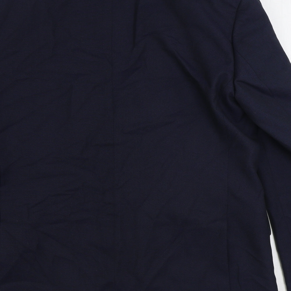 Marks and Spencer Mens Blue Polyester Jacket Suit Jacket Size 38