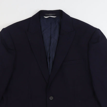 Mens UK Size 40 Marks and Spencer Regular Blue Suit Jacket