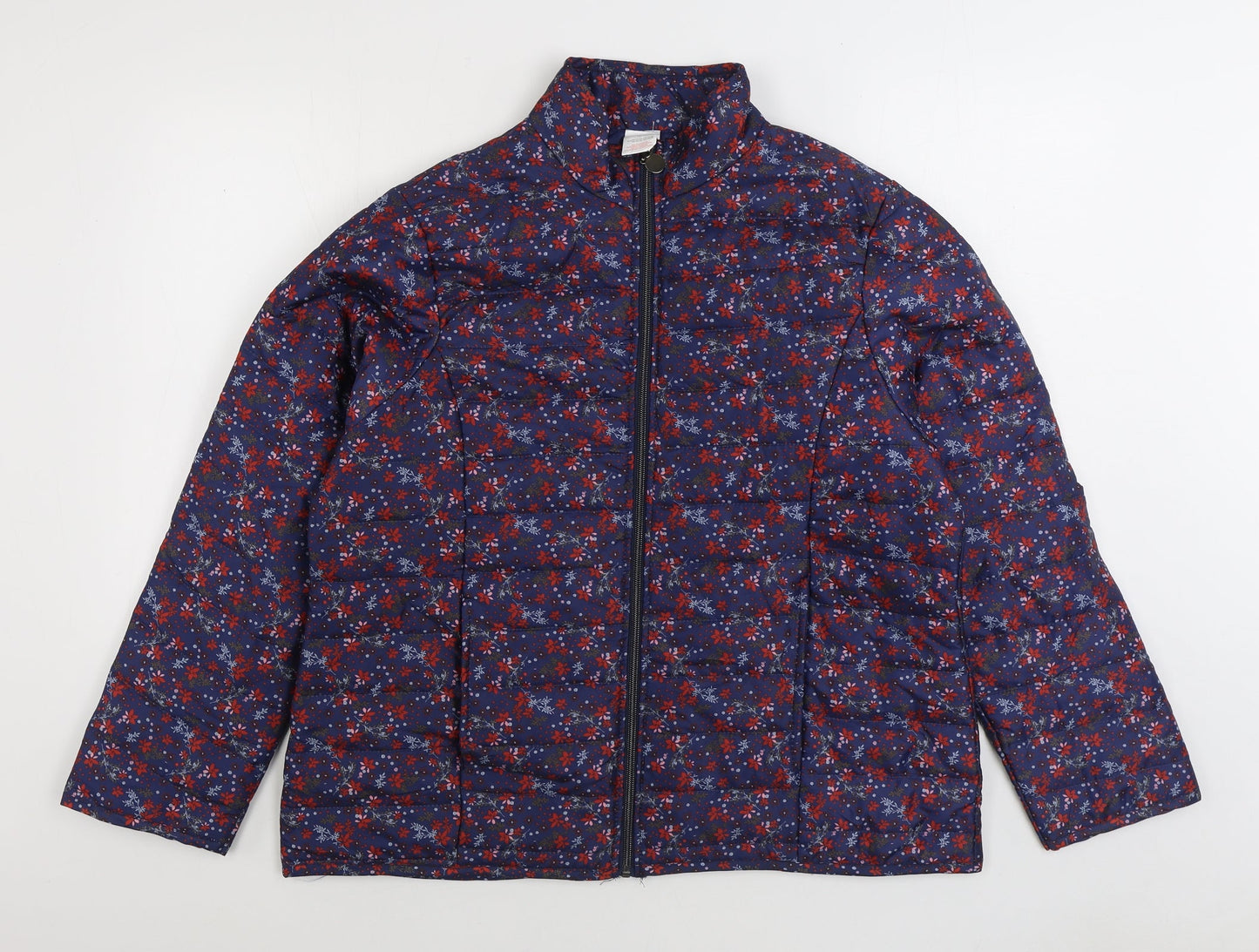 Womens UK Size L Anne De Lancay Blue Quilted Coat