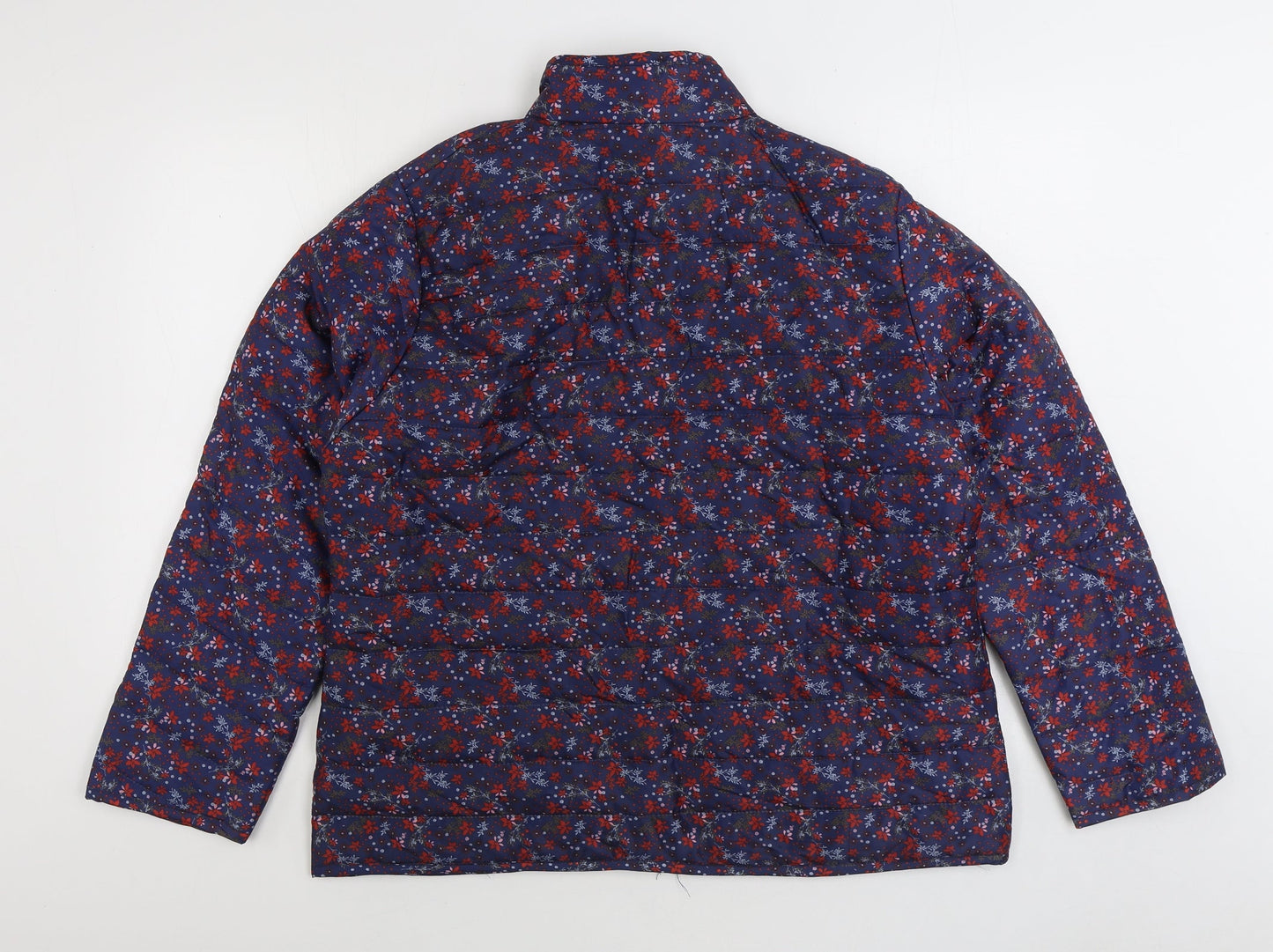 Womens UK Size L Anne De Lancay Blue Quilted Coat