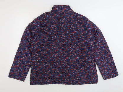 Womens UK Size L Anne De Lancay Blue Quilted Coat