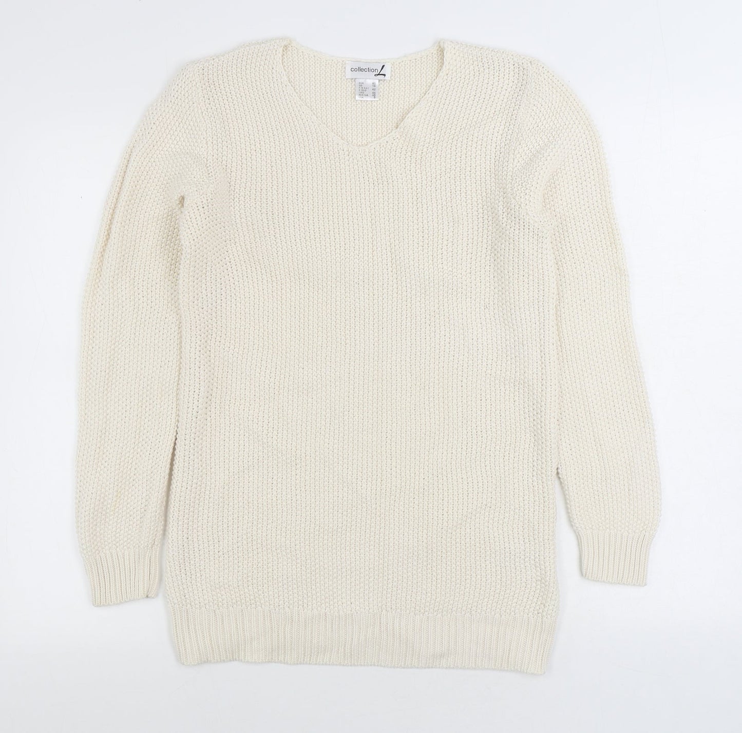 Womens UK Size 14 Collection White Pullover Jumper