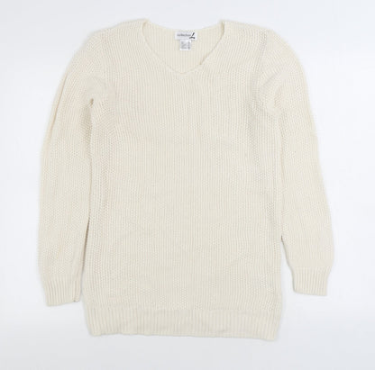 Womens UK Size 14 Collection White Pullover Jumper