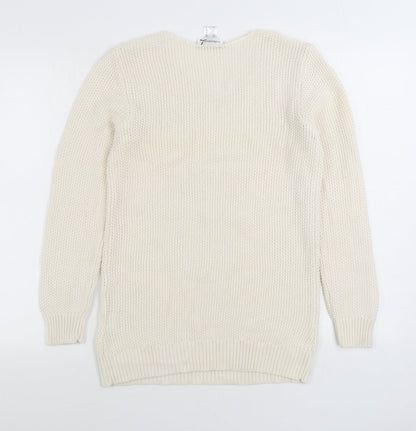 Womens UK Size 14 Collection White Pullover Jumper