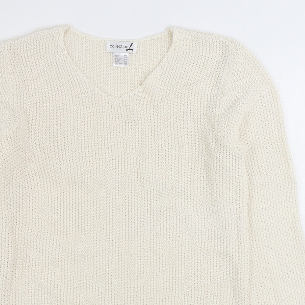 Womens UK Size 14 Collection White Pullover Jumper