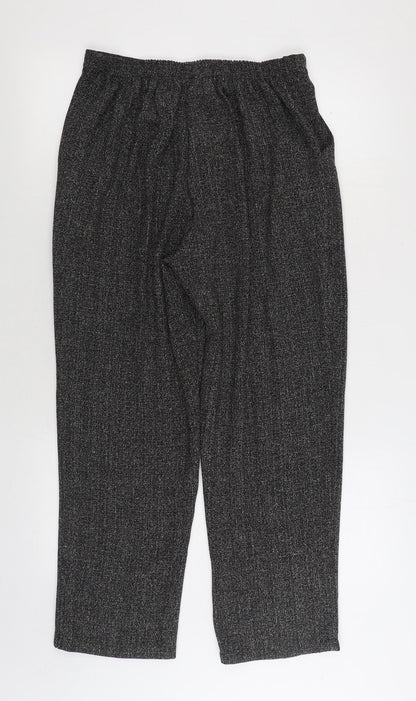 Sukhmani Womens Grey Polyester Trousers Size 10 L28 in Regular
