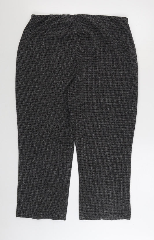 Bonmarché Womens Grey Polyester Trousers Size 18 L24 in Regular