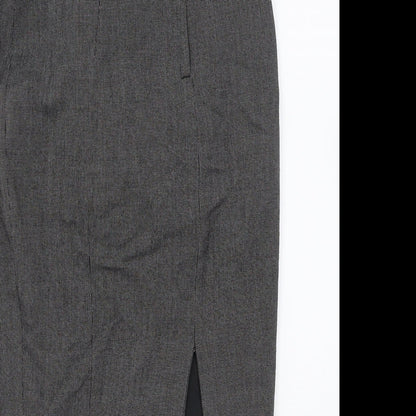 H&M Womens Grey Polyester Straight & Pencil Skirt Size 8 Zip