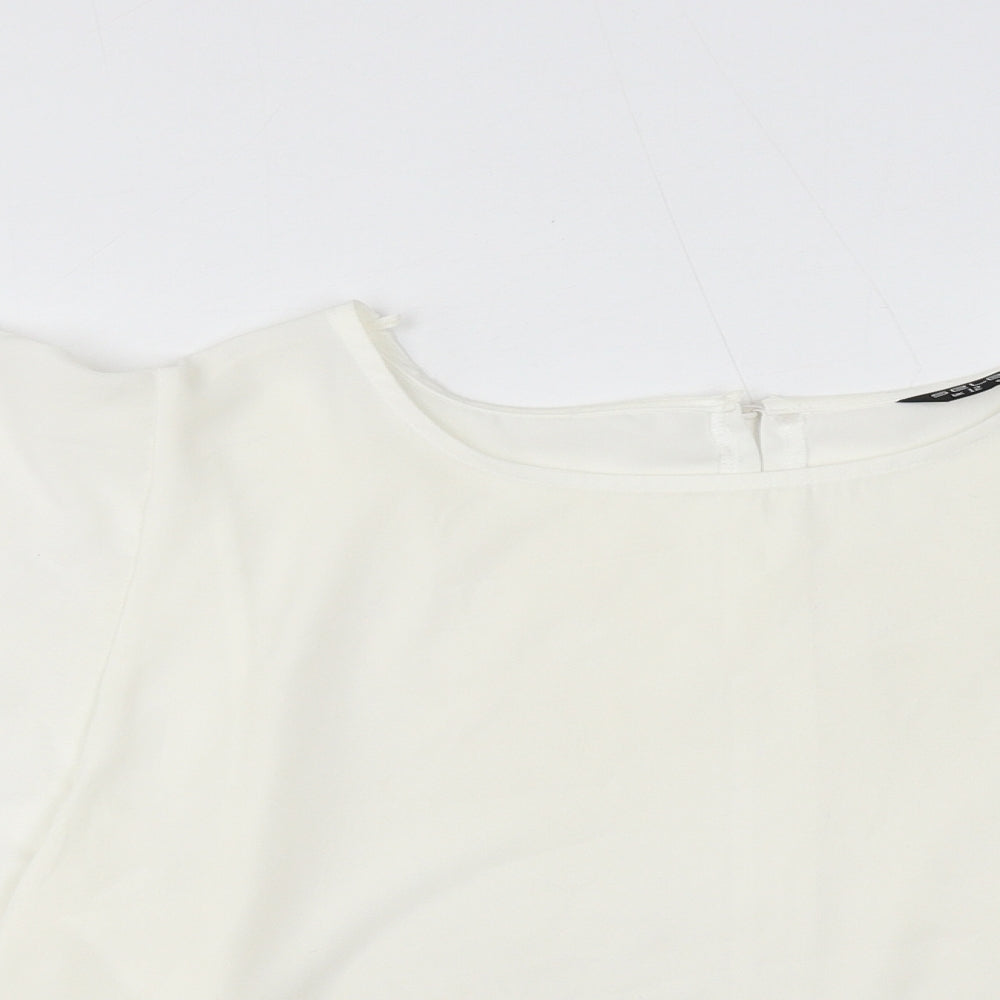 Womens UK Size 12 Select Ivory Basic Blouse