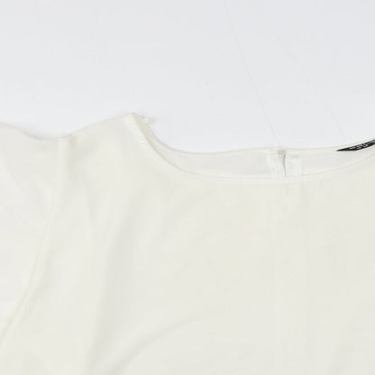 Womens UK Size 12 Select Ivory Basic Blouse