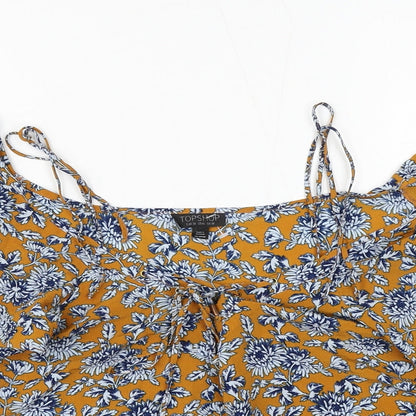 Womens UK Size 10 Topshop Multicoloured Basic Blouse