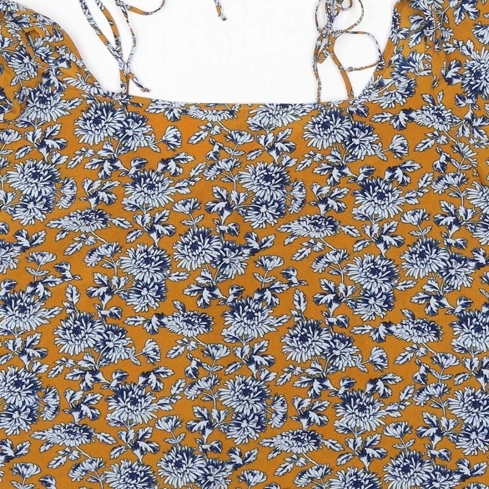 Womens UK Size 10 Topshop Multicoloured Basic Blouse