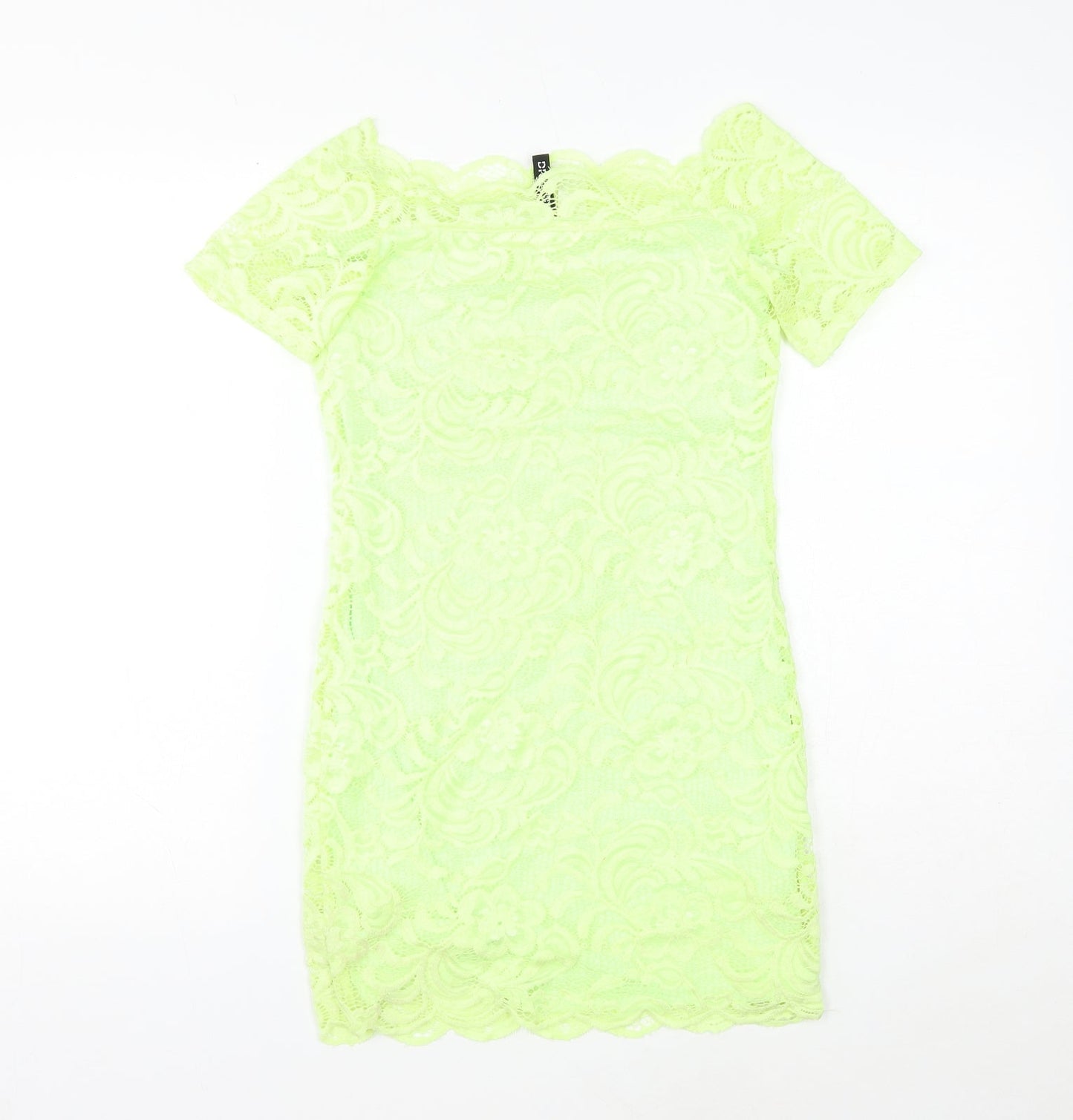 H&M Womens Green Polyamide Mini Size 10 Boat Neck Pullover