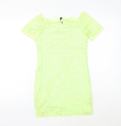 H&M Womens Green Polyamide Mini Size 10 Boat Neck Pullover