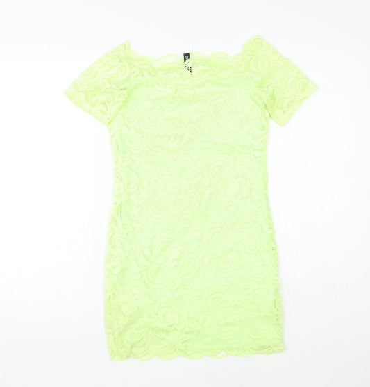 H&M Womens Green Polyamide Mini Size 10 Boat Neck Pullover