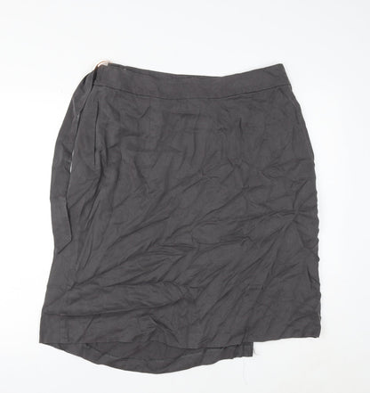 Marks and Spencer Womens Grey Lyocell Straight & Pencil Skirt Size 16