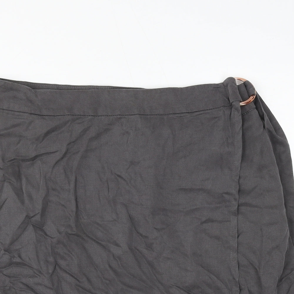 Marks and Spencer Womens Grey Lyocell Straight & Pencil Skirt Size 16