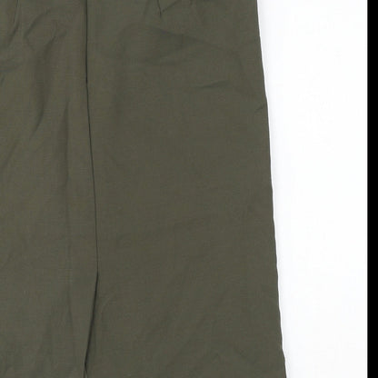 Marks and Spencer Womens Green Polyester Straight & Pencil Skirt Size 10 Zip