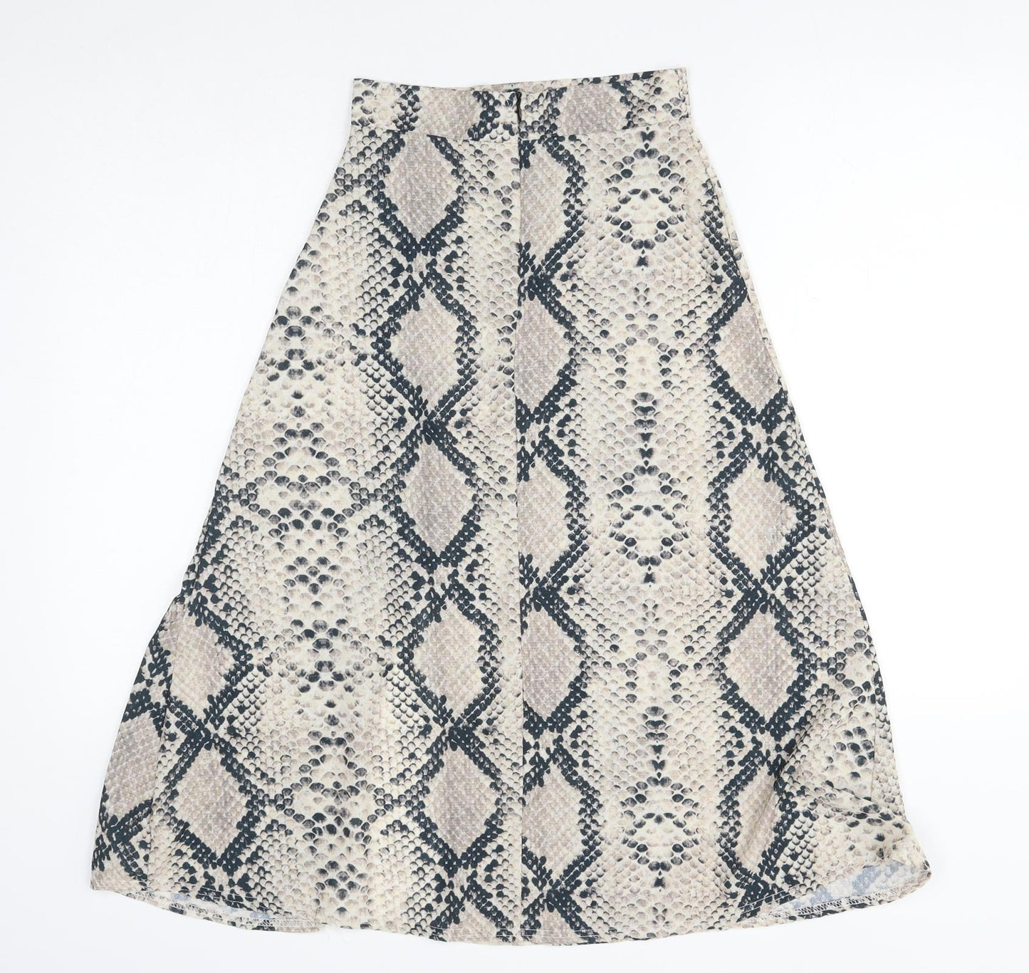 PRETTYLITTLETHING Womens Multicoloured Animal Print Polyester A-Line Skirt Size 4 Zip