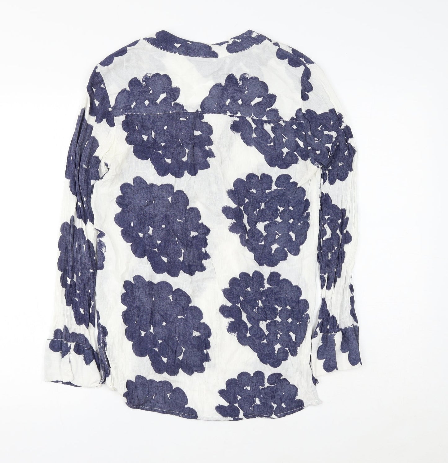 Womens UK Size 6 H&M Blue Basic Button-Up