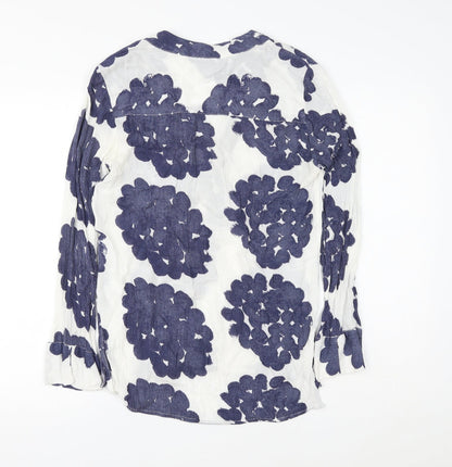Womens UK Size 6 H&M Blue Basic Button-Up